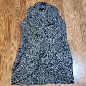 Long Open Sweater Vest 